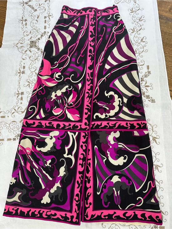 Emilio Pucci Dresses & Skirts - Emilio Pucci 1970’s Vintage Window Pane Wool Maxi Skirt